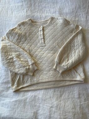 the great. the quilted henley sleep sweatshirt